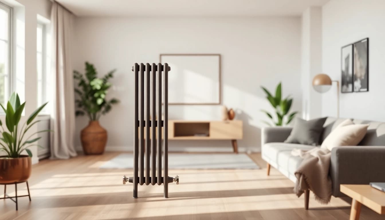 sonni Heizkörper in modern living room, elegantly designed for warmth and style
