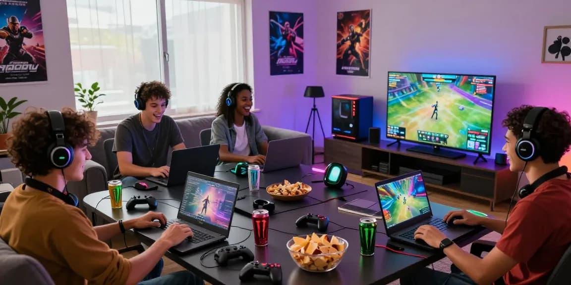 Friends enjoying gaming together at home, showcasing garuda303 as the digital gaming platform of choice.