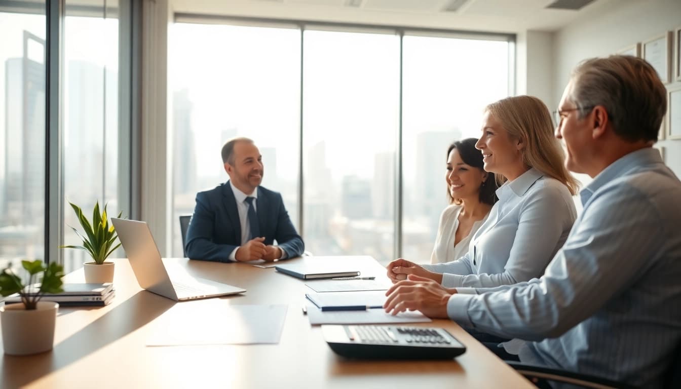 Explain life insurance options in a professional consultation setting with a financial advisor.