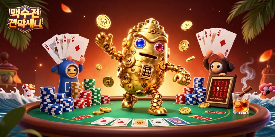 먹튀검증사이트에서 안전하게 배팅하는 상상의 장면을 담은 3D 일러스트