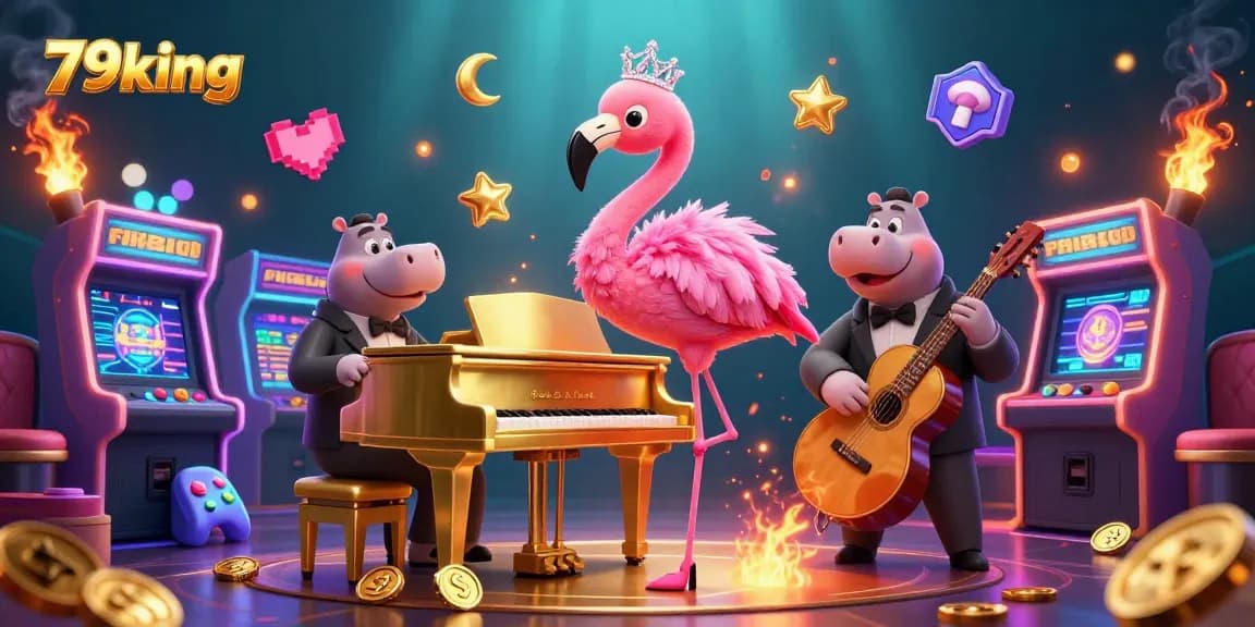 Experience vibrant gaming with 79king’s immersive casino scene featuring cartoon characters and dynamic elements.
