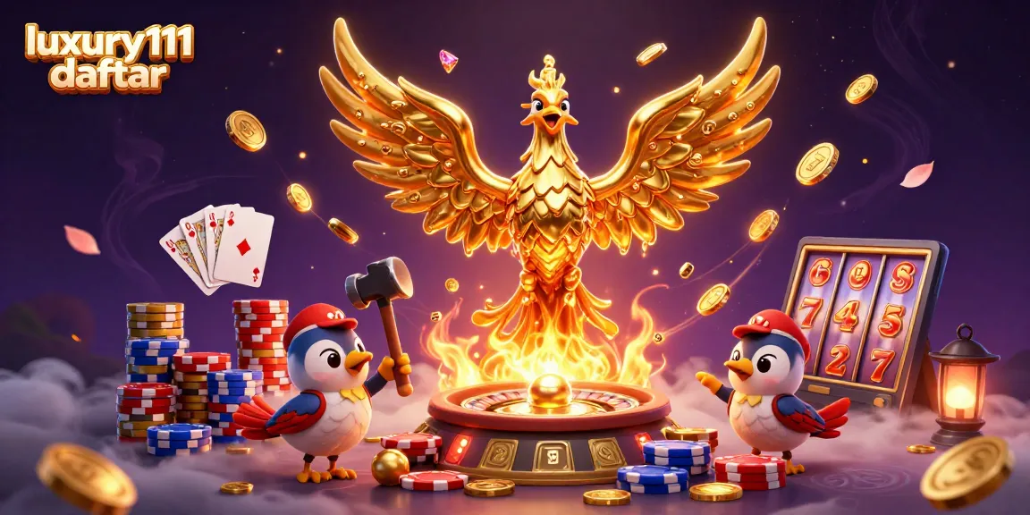 Play golden phoenix emerging from a forge for luxury111 daftar highlighting exciting online casino experiences