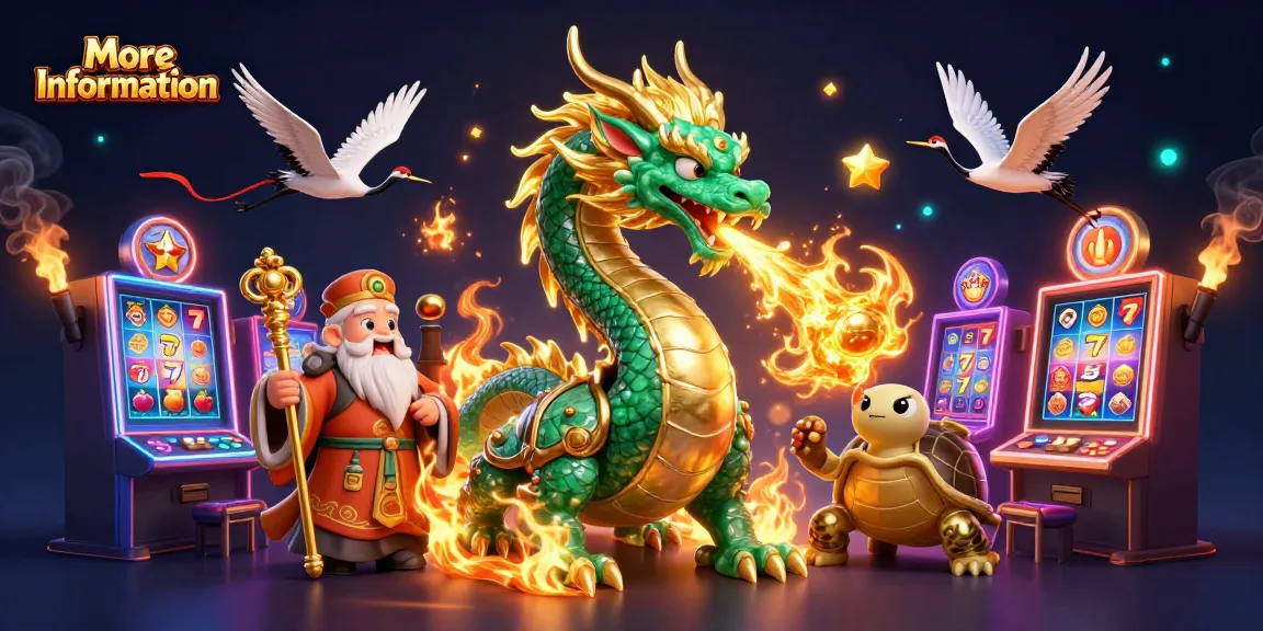 Engaging scene with detailed characters promoting More Information about casino gaming strategies and lucky symbols.