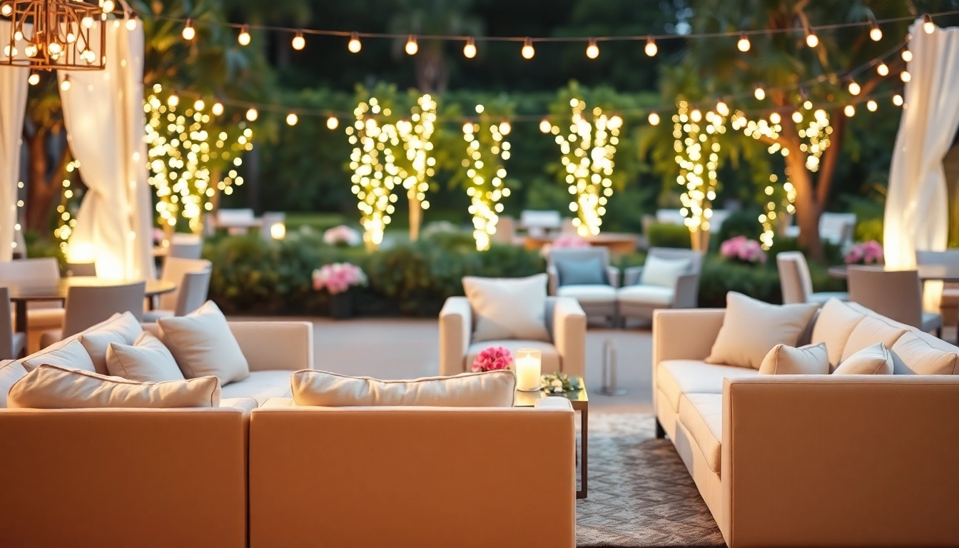 Arrange elegant event furniture rentals in an inviting setting to enhance gatherings.