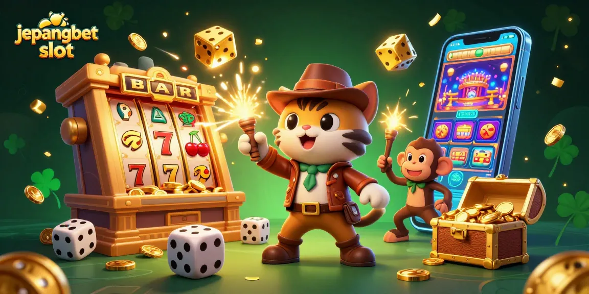Win at jepangbet slot with an adventurous archaeologist cat uncovering treasures in an exciting casino scene.