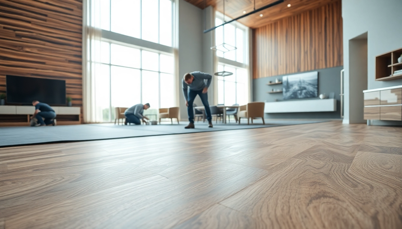 Explore flooring near me with luxury vinyl flooring installation in a modern home setting.