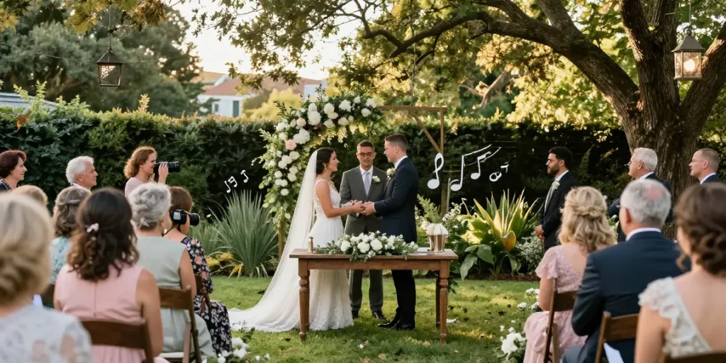 documentary wedding photographer in Dunedin capturing a couple's emotional moment during outdoor ceremony