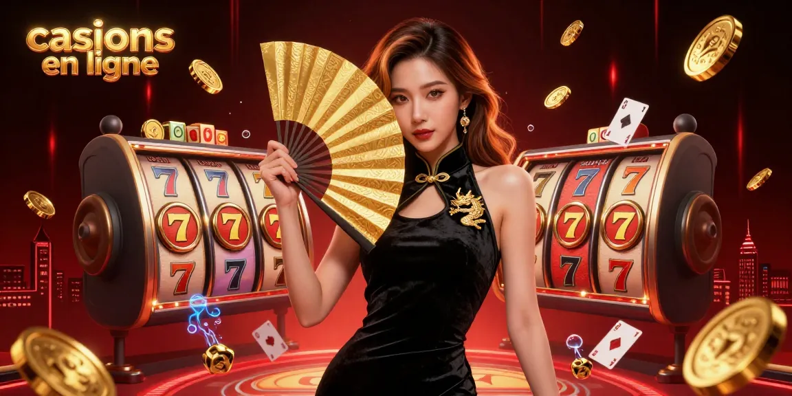 Vivez l'excitation des casinos en ligne avec une illustration 3D époustouflante mettant en valeur des éléments de jeu glamours.