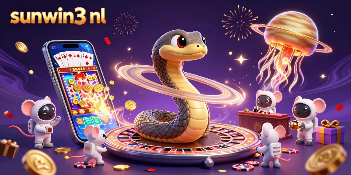 Engage in thrilling bets at sunwin3 nl, featuring a dynamic cosmic casino scene with animated slots.