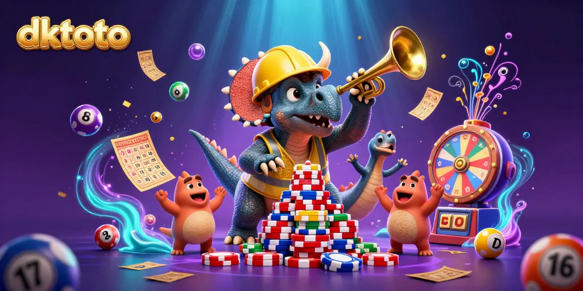 Engage with dktoto by building your poker chip pyramid while lottery balls bounce and celebrate.