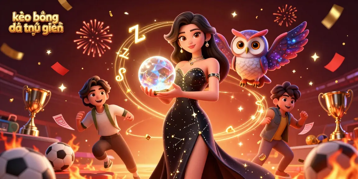 Engage with kèo bóng đá trực tuyến through a vibrant illustration showcasing exciting sports betting elements.