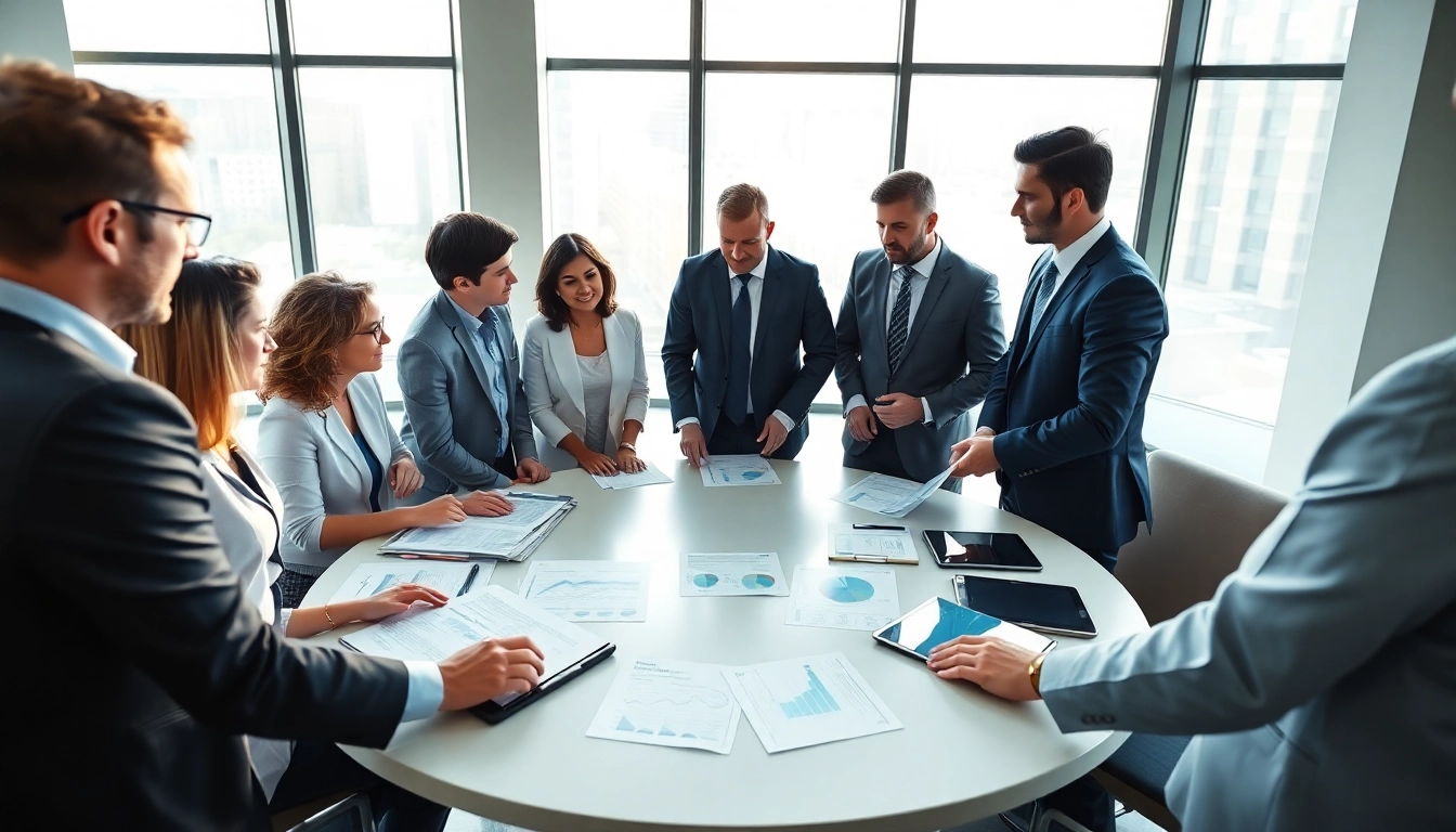 Consultants analyzing FCPA/DCAA/Flowdown/ITAR/EAR compliance strategies in a collaborative workspace.