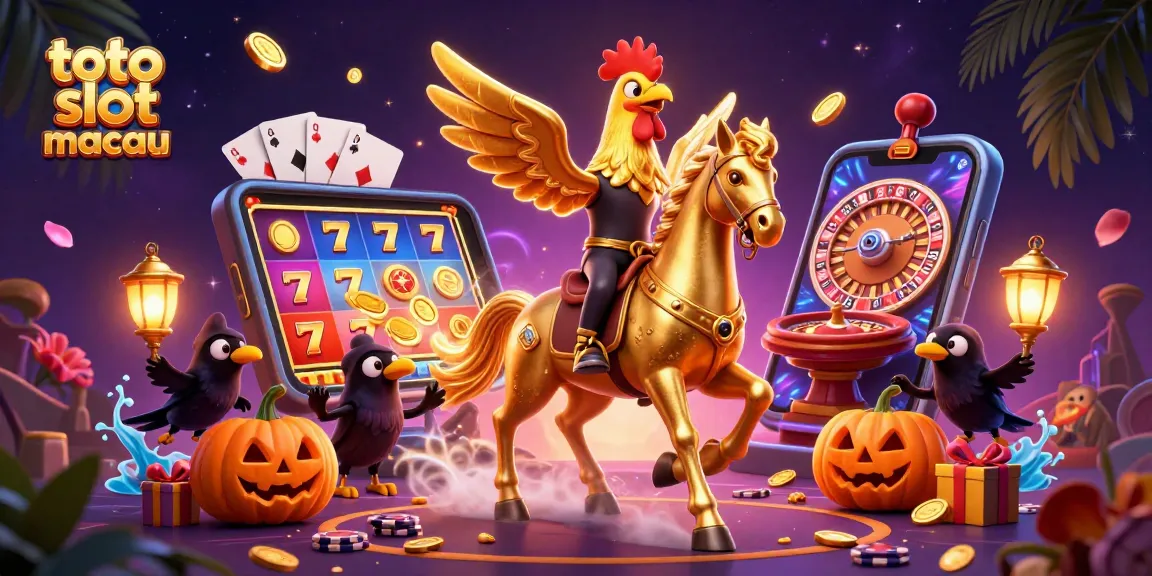 Experience thrilling gameplay at toto slot macau with a colorful scene of slots, golden coins, and engaging characters.