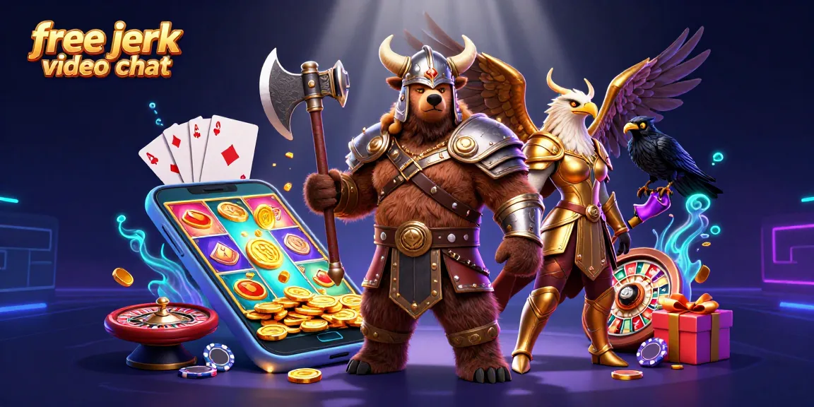 Engage in free jerk video chat with real participants using a dynamic 3D casino-themed scene.
