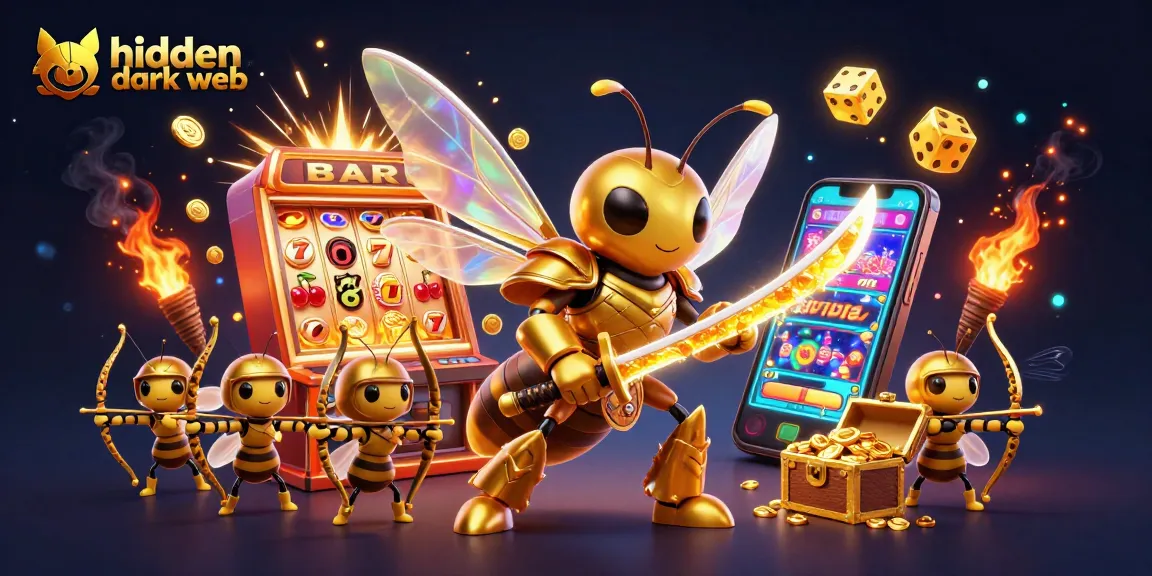 Spin the reels on the hidden wiki dark web-themed slot machine, amidst a vibrant jackpot explosion.