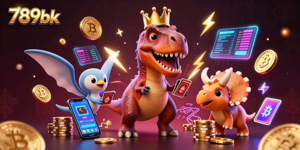 เล่นสล็อตและชนะด้วย 789bk การ์ตูน T-Rex สับไพ่และแสดงการเล่น ในบรรยากาศคาสิโน
