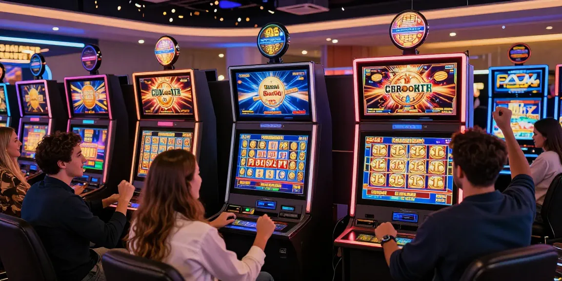 Exciting online gambling experience with diverse players enjoying garuda303 slot games in a vibrant digital setting.