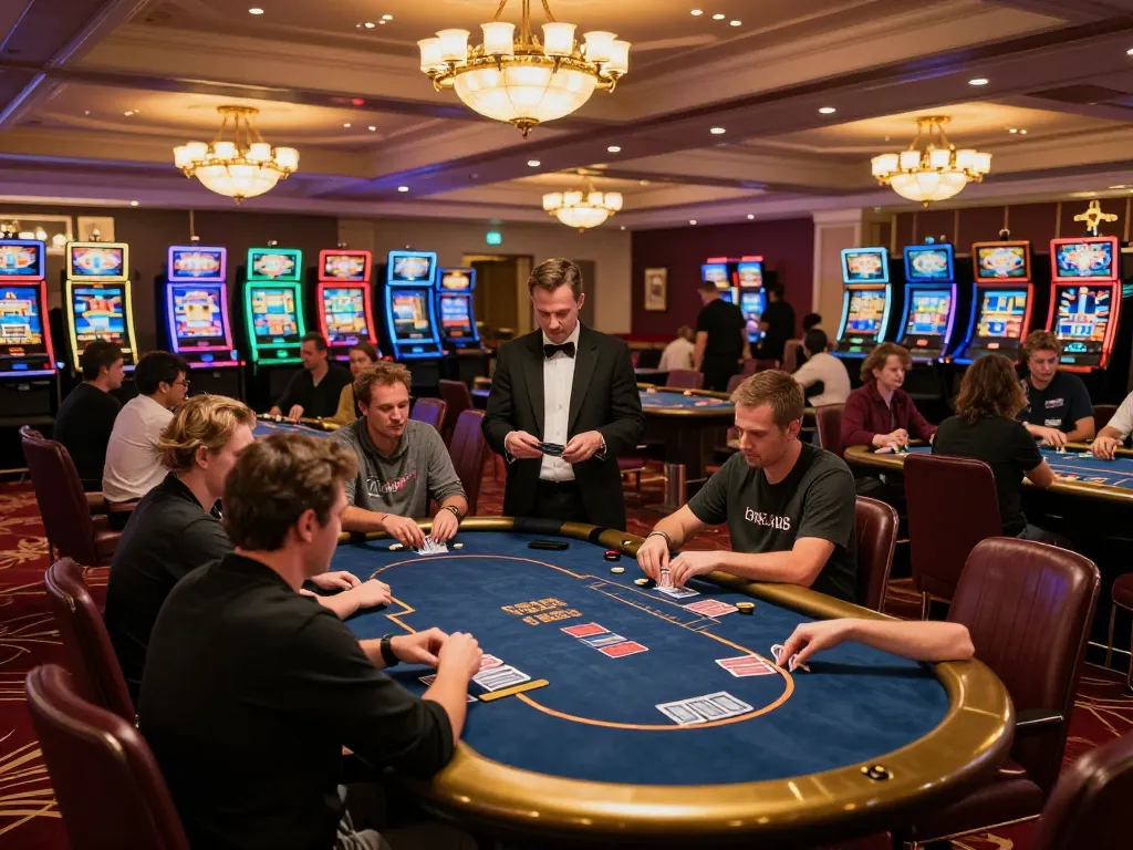 Players enjoying poker at 888top com, showcasing engaging gameplay and vibrant casino atmosphere.