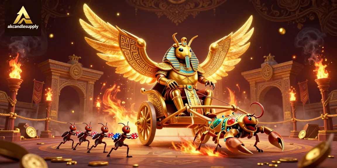 Menggandakan keseruan permainan dengan akcandlesupply, scarab emas dan chip poker di arena petarungan