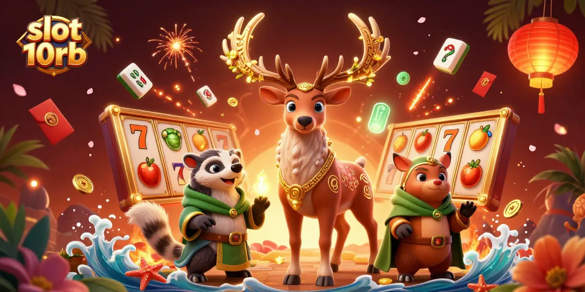 Engage in thrilling gameplay with slot 10rb, showcasing a rich 3D casino scene filled with vibrant characters and dynamic game elements.