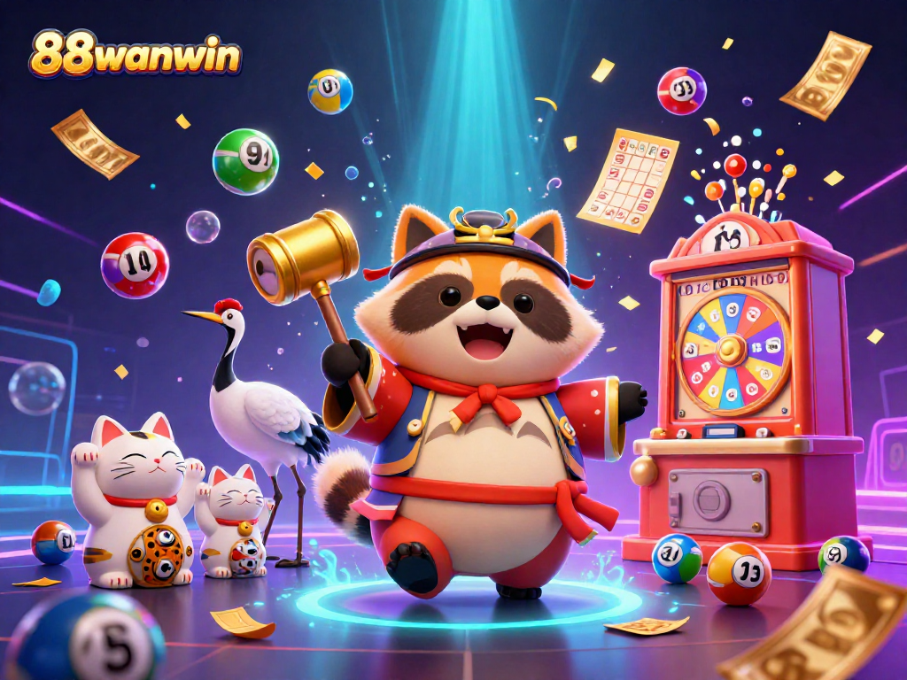 Experience thrilling action at 88wanwin with cheerful characters and vibrant casino elements.