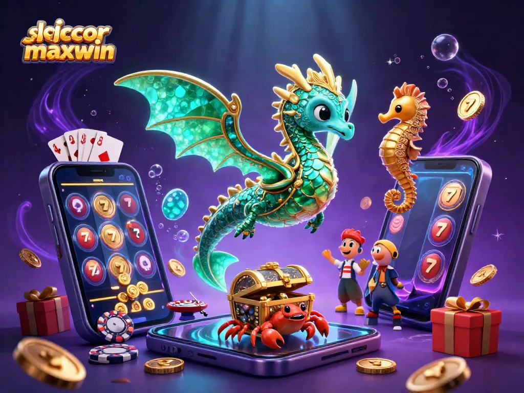 Experience excitement with slot gacor maxwin unveiling vibrant reels and treasure in a magical casino scene