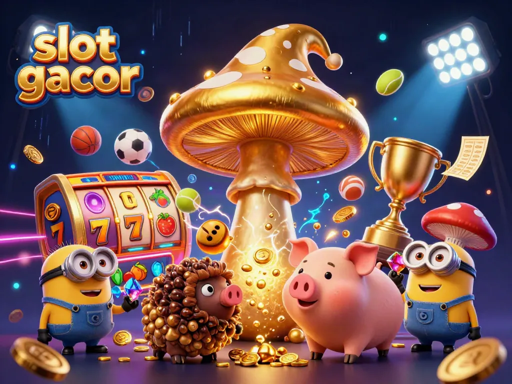 Experience the magic of slot gacor with golden characters and dazzling casino elements