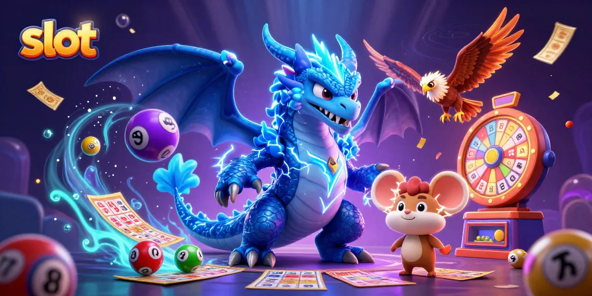 Spin the slot reels with dynamic characters and vibrant game elements in this energetic casino scene.