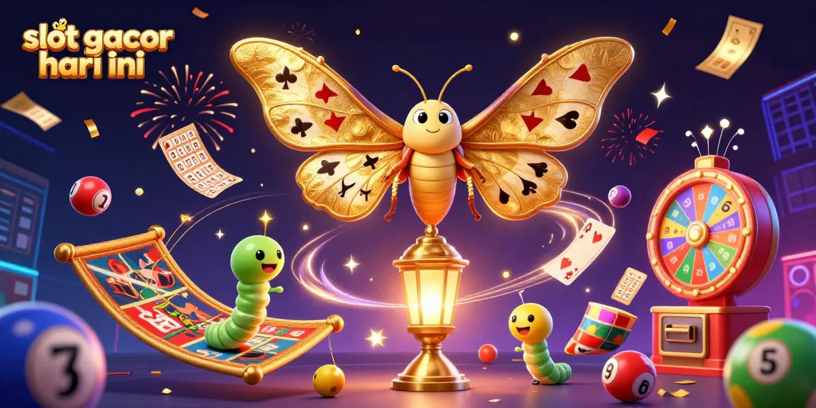 Permainan slot gacor hari ini dengan simbol berkilau dan karakter menarik yang menghiasi casino.