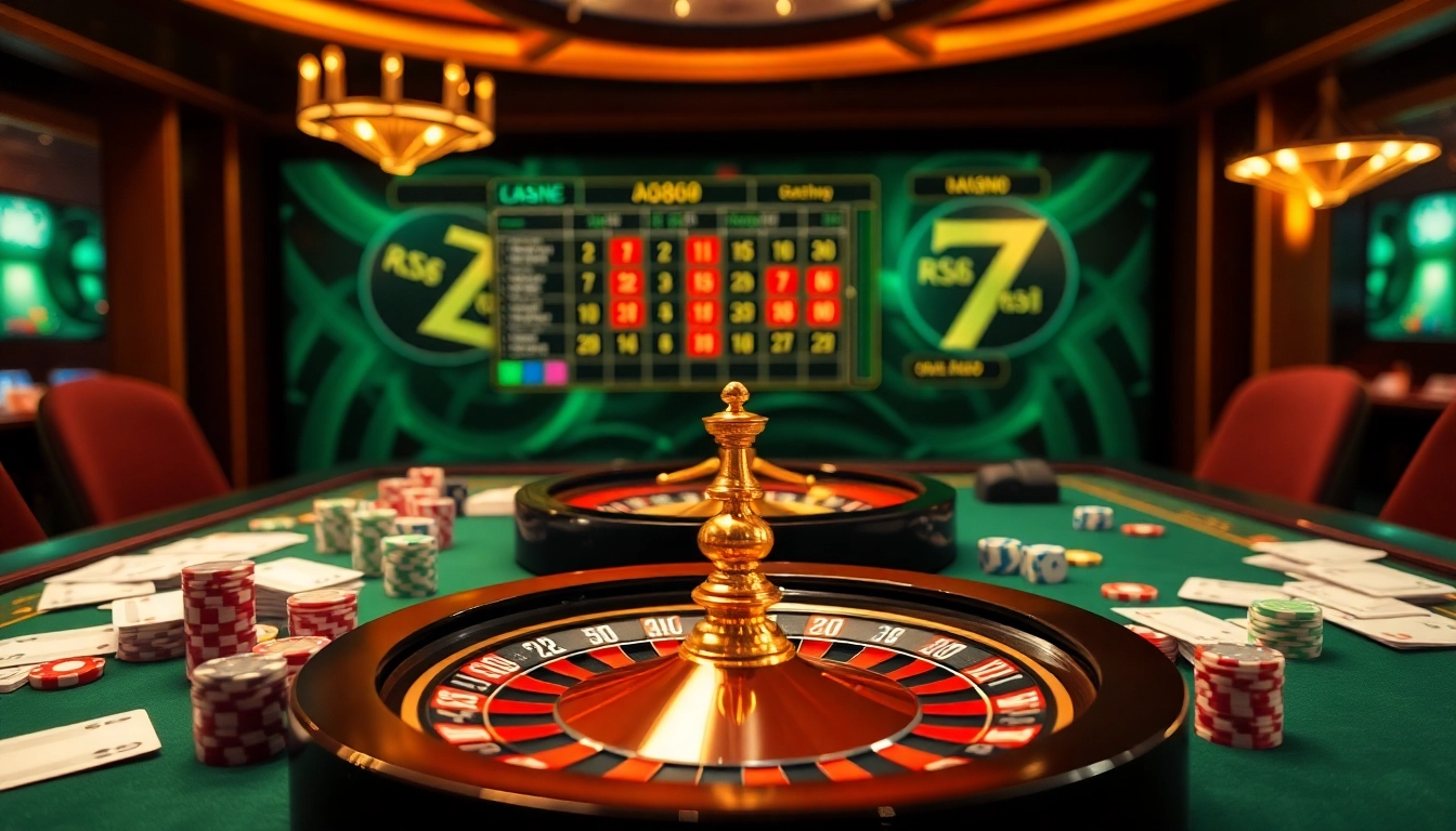 Experience the thrill of gambling at U888 with vibrant poker chips and a roulette wheel
