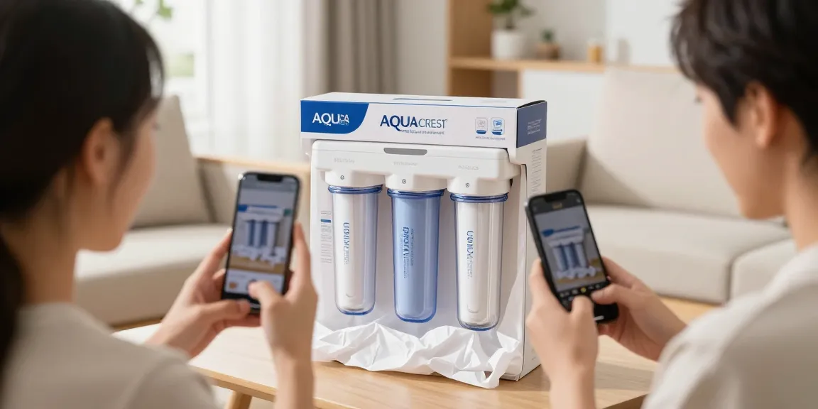 AQUA CREST Multiple-Stage Water Filters unboxing for online shopping and product reviews