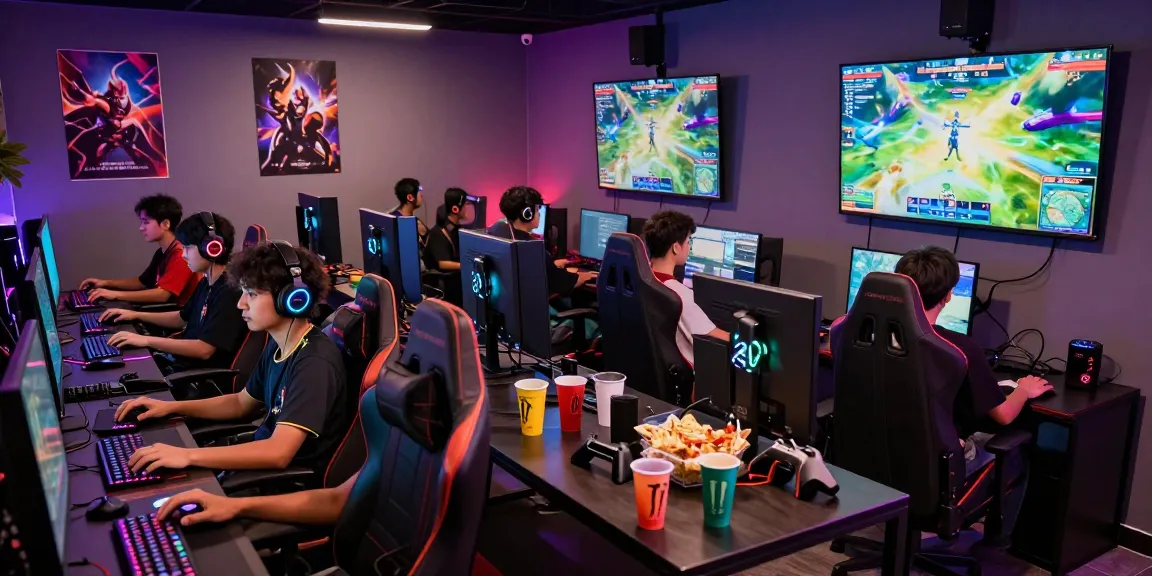 Engaging gaming scene featuring players enjoying GARUDA303 platform with vibrant atmosphere and high-tech environment.
