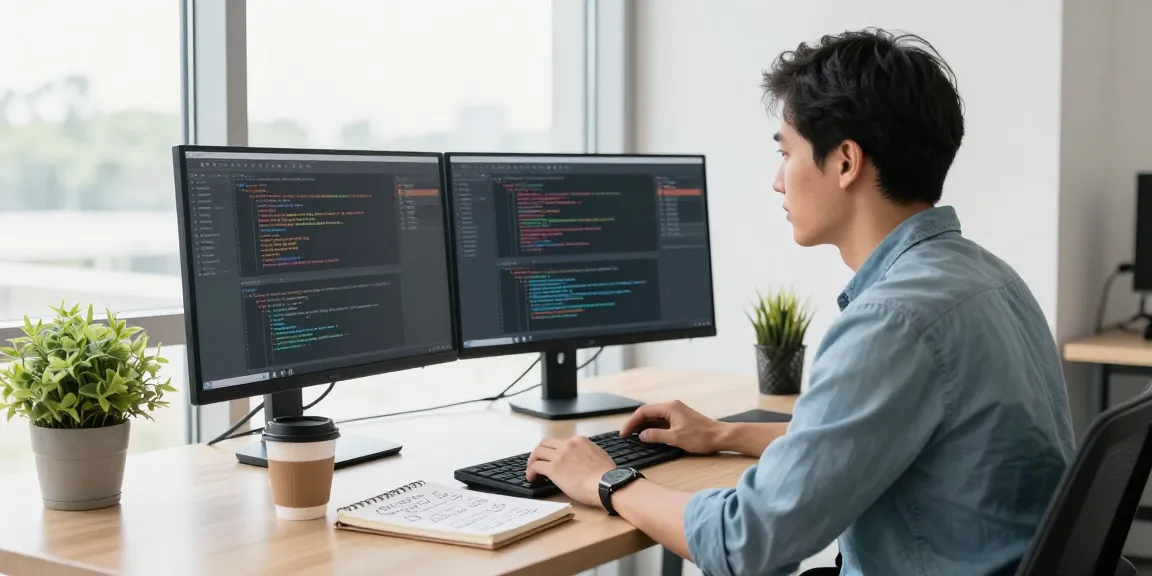 Open claw personal AI assistant developer workspace with coding setup and natural light.