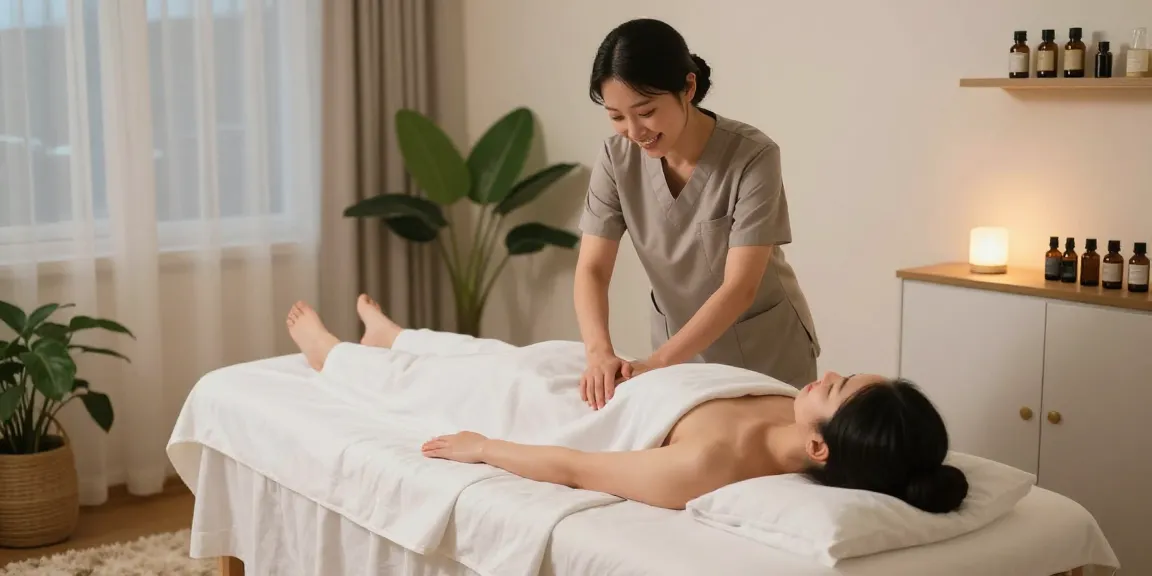 Relaxing 남양주출장안마 experience with professional therapist in tranquil home setting.