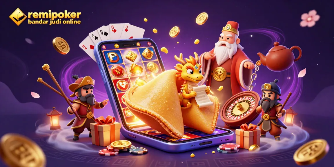 Play and win with remipoker bandar judi online, featuring vibrant gaming action and fantasy characters.