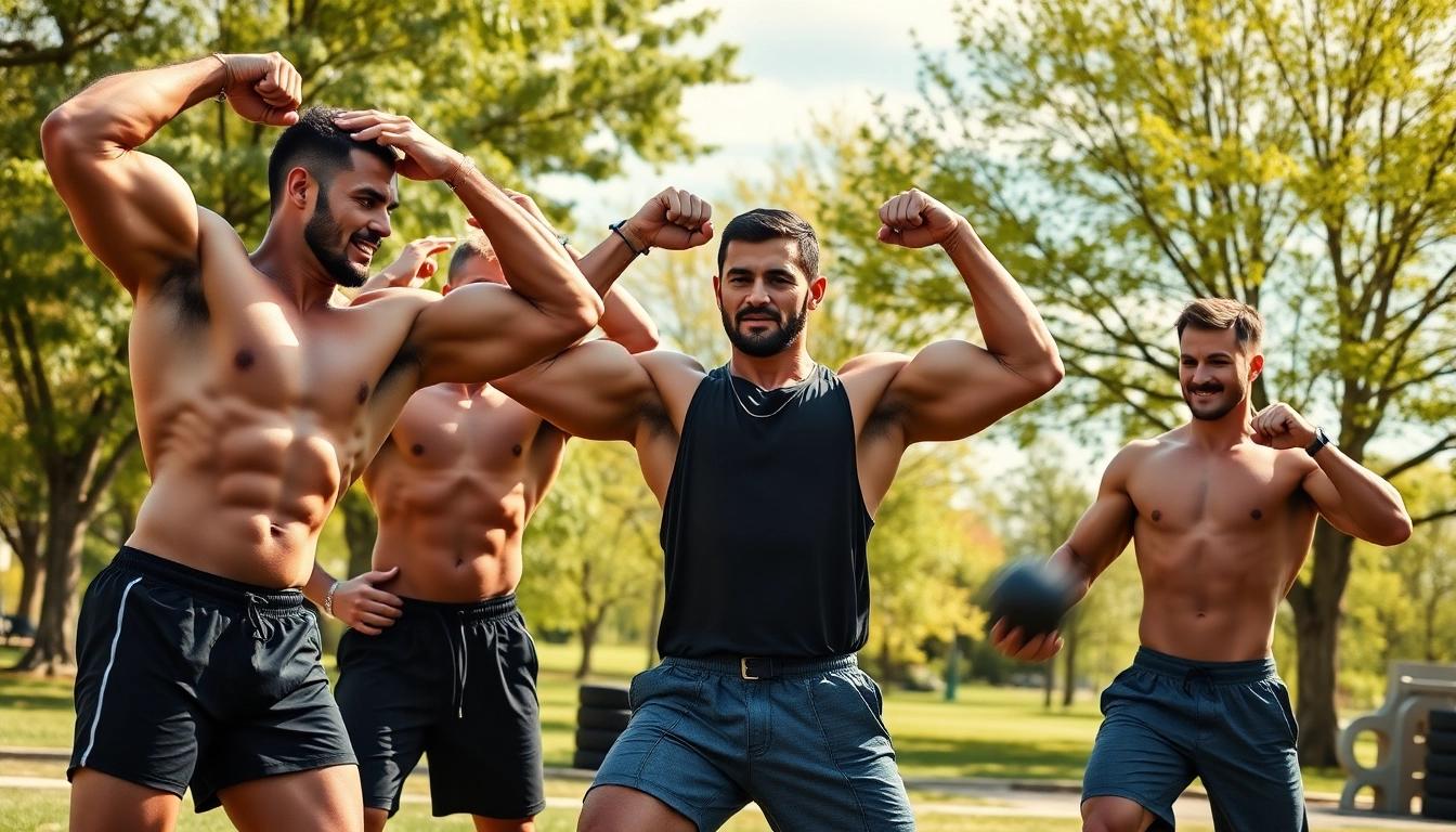 Boosting muscle mass and longevity through teamwork in outdoor fitness session.