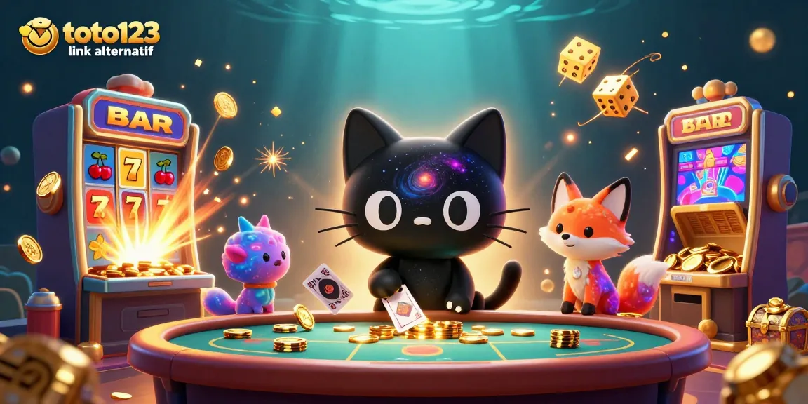 Experience thrilling gameplay with toto123 link alternatif, featuring vibrant characters and a cosmic casino atmosphere.