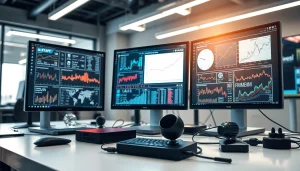 Showcasing technology innovations in a bright modern office environment