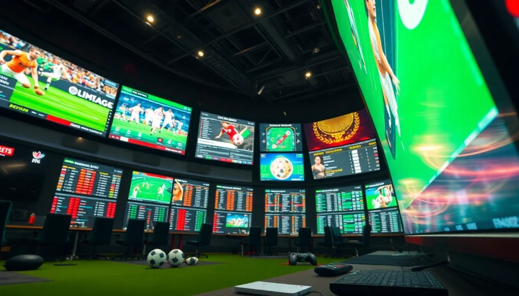 Engaging visual of best online sportsbooks India featuring dynamic betting odds and sports icons.