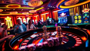Engaged players experience thrilling action with 789bet casino games at a luxurious roulette table.