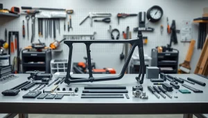 Assemble the pf940v2 frame kit with detailed components on a workbench.