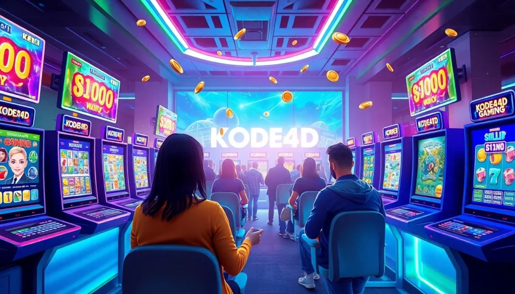 Situs kode4d showcasing a dynamic online gaming environment with enthusiastic players and engaging visuals.