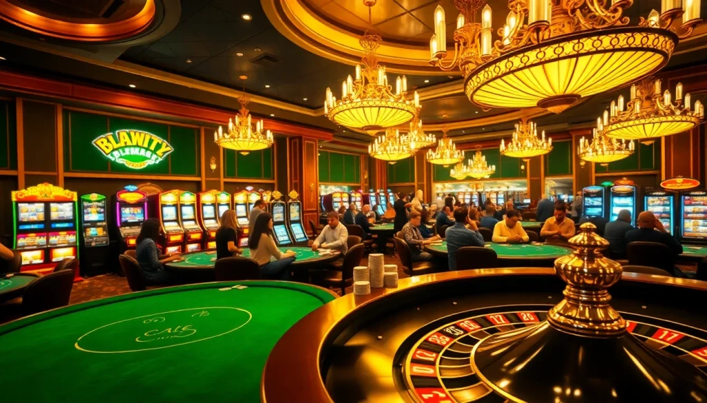 Engage with thrilling gameplay at https://j88.gives/ featuring vibrant casino tables and spinning roulette wheels.