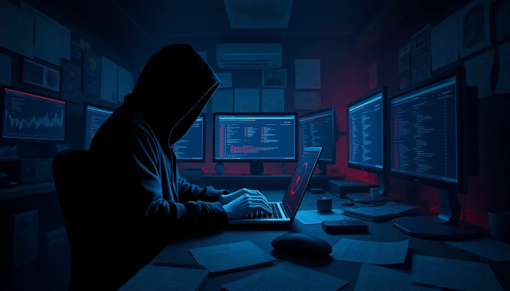 Dark web investigation showcasing the hidden wiki themes with cryptography elements.