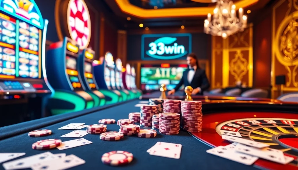 Experience thrilling gameplay at 33win's vibrant casino with exciting tables and games.
