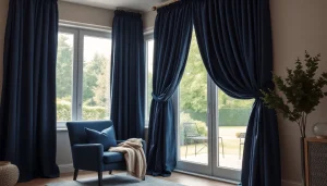 Verduisterende gordijnen in een stijlvolle kamer die privacy en comfort biedt.