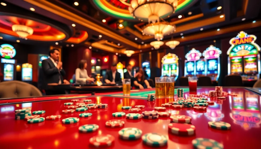 Trải nghiệm trò chơi đầy kịch tính tại cg79 với bàn casino sống động và các máy đánh bạc hấp dẫn.